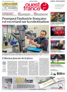 Cover of Ouest-France (Quimper Centre-Finistere)