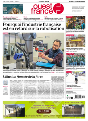 Cover of Ouest France (Redon / Pays de Vilaine)