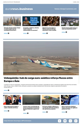 Cover of Euronews Business (Portuguese)