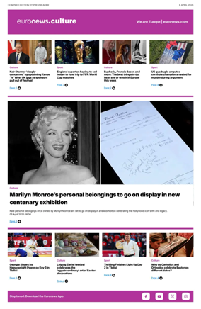 Cover of Euronews Culture and Sport Compiled Edition