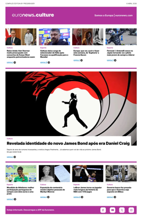 Cover of Euronews Culture and Sport (Portuguese)