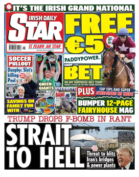 Cover of Irish Daily Star