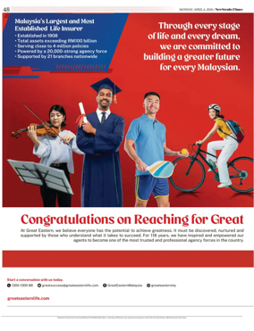 Cover of New Straits Times