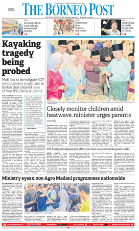 Cover of The Borneo Post (Sarawak)