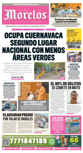 Cover of Diario de Morelos