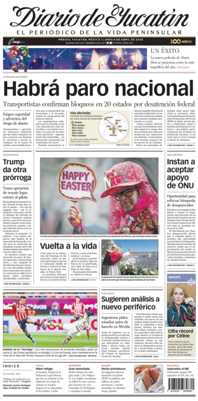 Cover of Diario de Yucatan