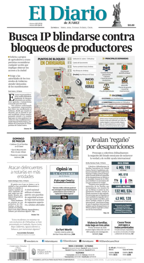 Cover of El Diario de Juarez