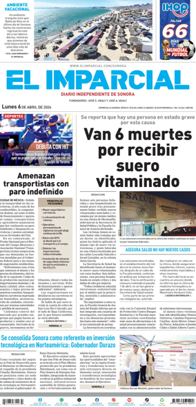 Cover of El Imparcial