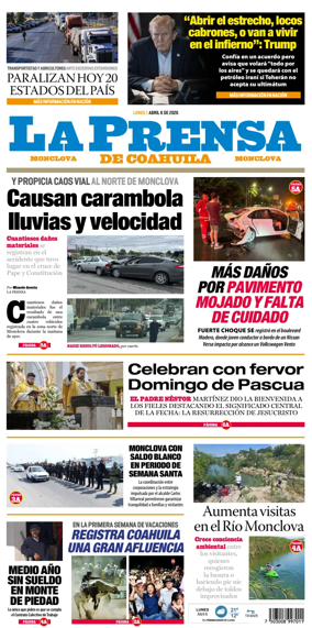 Cover of La Prensa de Coahuila