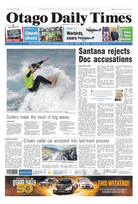 Cover of Otago Daily Times
