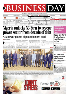 Cover of Business Day (Nigeria)