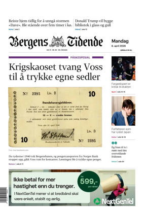 Cover of Bergens Tidende