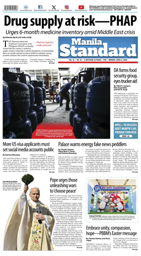 Cover of Manila Standard