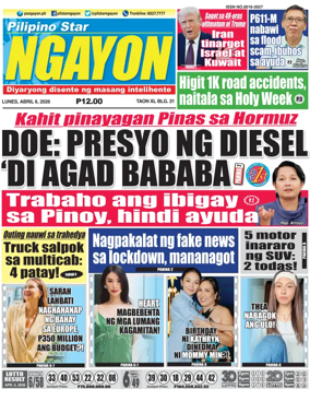 Cover of Pilipino Star Ngayon