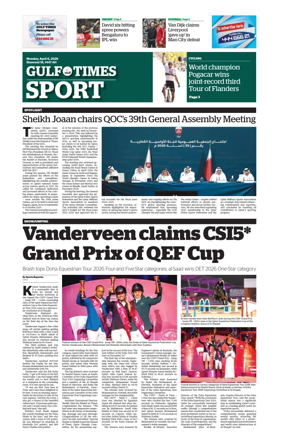 Cover of Gulf Times Sport