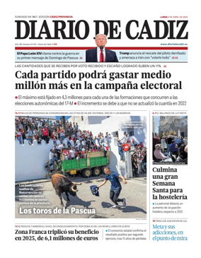 Cover of Diario de Cadiz