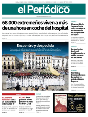 Cover of El Periodico Extremadura