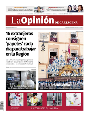 Cover of La Opinion de Murcia (Cartagena)