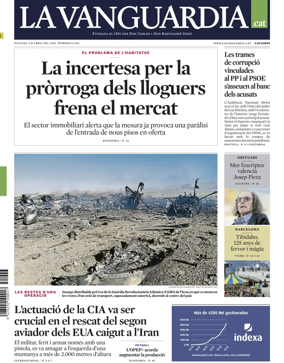 Cover of La Vanguardia (Catalonia - 1st edition)
