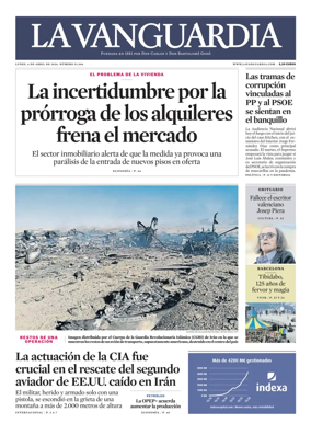 Cover of La Vanguardia