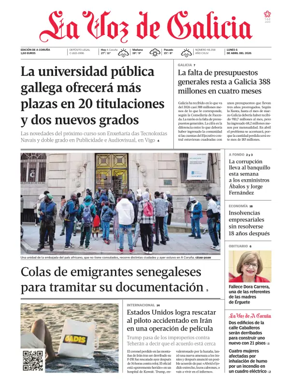 Cover of La Voz de Galicia (A Coruna)