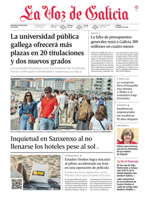 Cover of La Voz de Galicia (Deza)