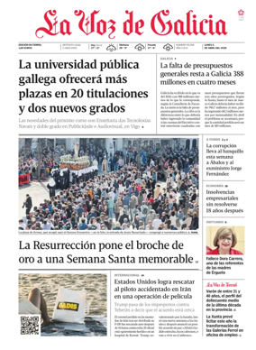 Cover of La Voz de Galicia (Ferrol)