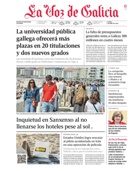 Cover of La Voz de Galicia (Pontevedra)