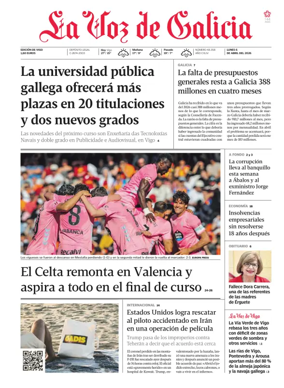 Cover of La Voz de Galicia (Vigo)