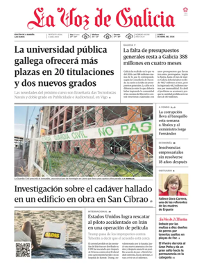 Cover of La Voz de Galicia (Viveiro)