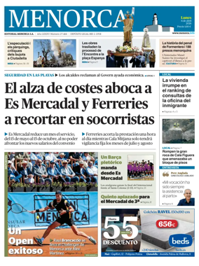Cover of Menorca Diario Insular
