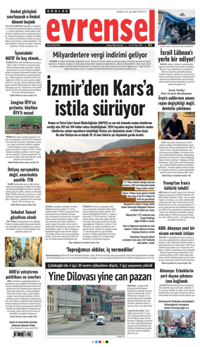 Cover of Evrensel Gazetesi