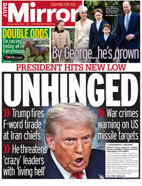 Cover of Daily Mirror (Northern Ireland)