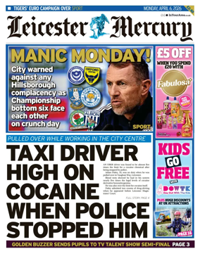 Cover of Leicester Mercury