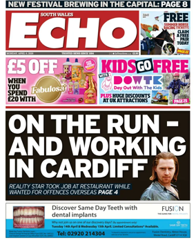 Cover of South Wales Echo
