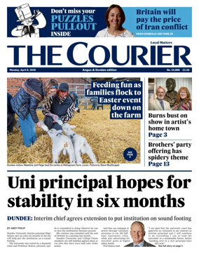 Cover of The Courier & Advertiser (Angus and Dundee)