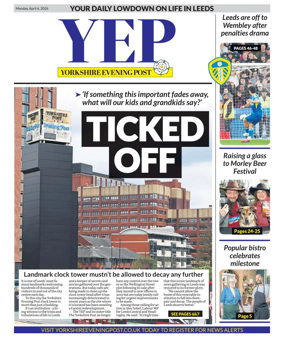 Cover of Yorkshire Evening Post