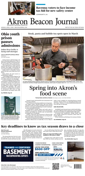 Cover of Akron Beacon Journal