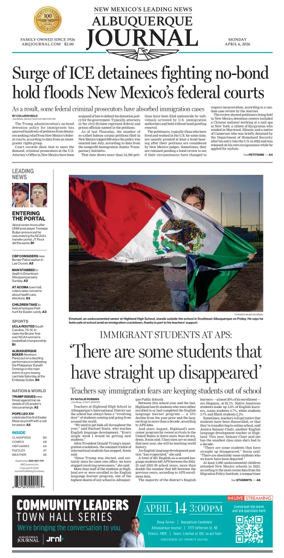 Cover of Albuquerque Journal
