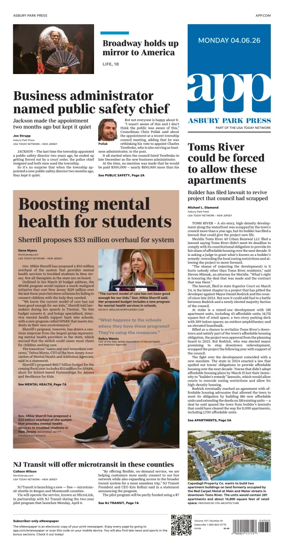 Cover of Asbury Park Press