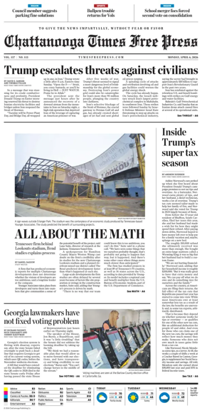 Cover of Chattanooga Times Free Press