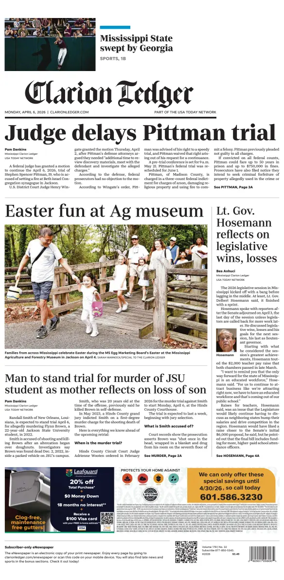 Cover of Clarion Ledger