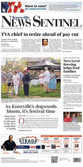Cover of Knoxville News Sentinel