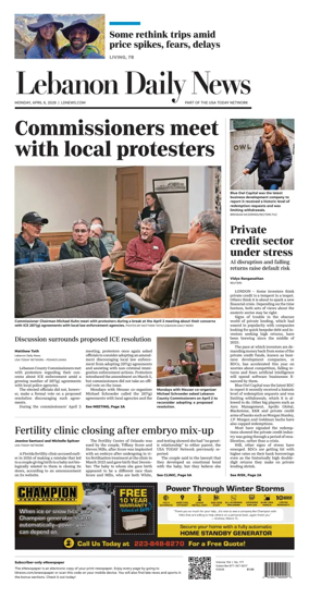 Cover of Lebanon Daily News