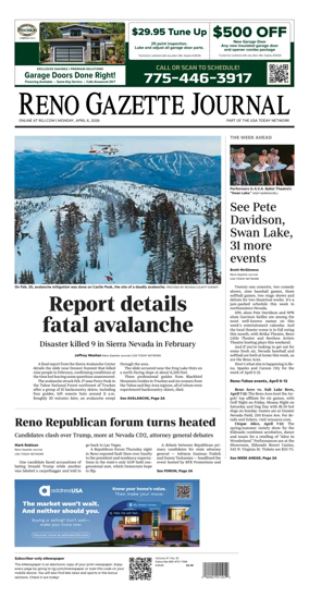 Cover of Reno Gazette Journal