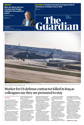 Cover of The Guardian (USA)