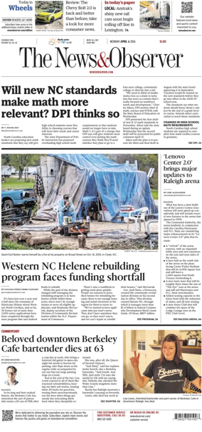 Cover of The News & Observer