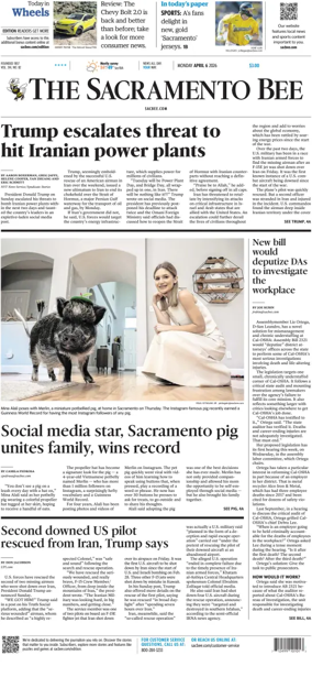 Cover of The Sacramento Bee