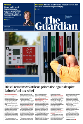 Cover of The Guardian Australia