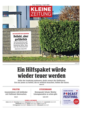 Cover of Kleine Zeitung Steiermark